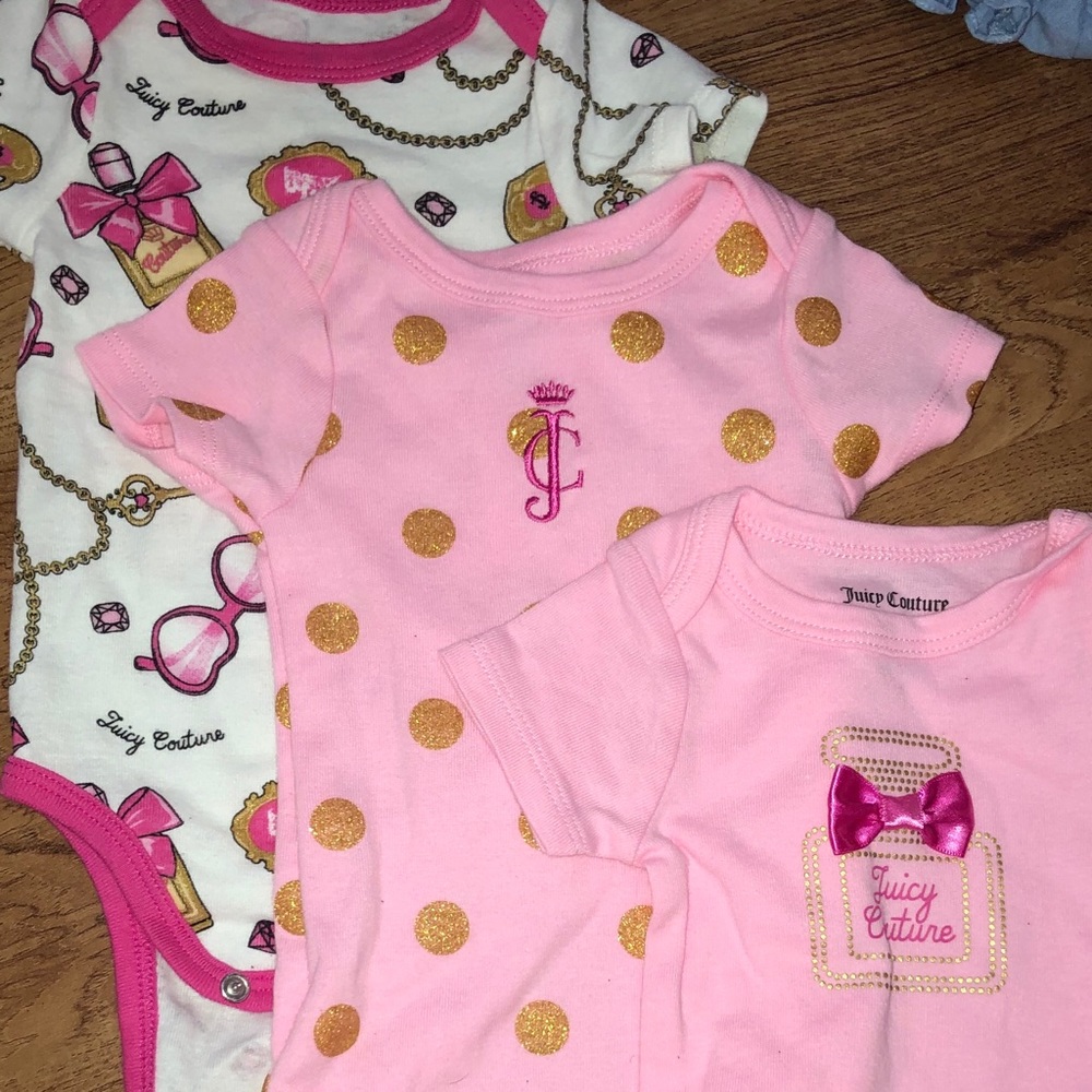 Juicy couture baby onesies 0-3M OBO